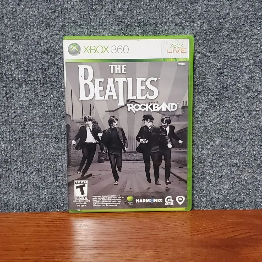 The Beatles: Rock Band (Microsoft Xbox 360, 2009) Complete w/Manual Working Vtg